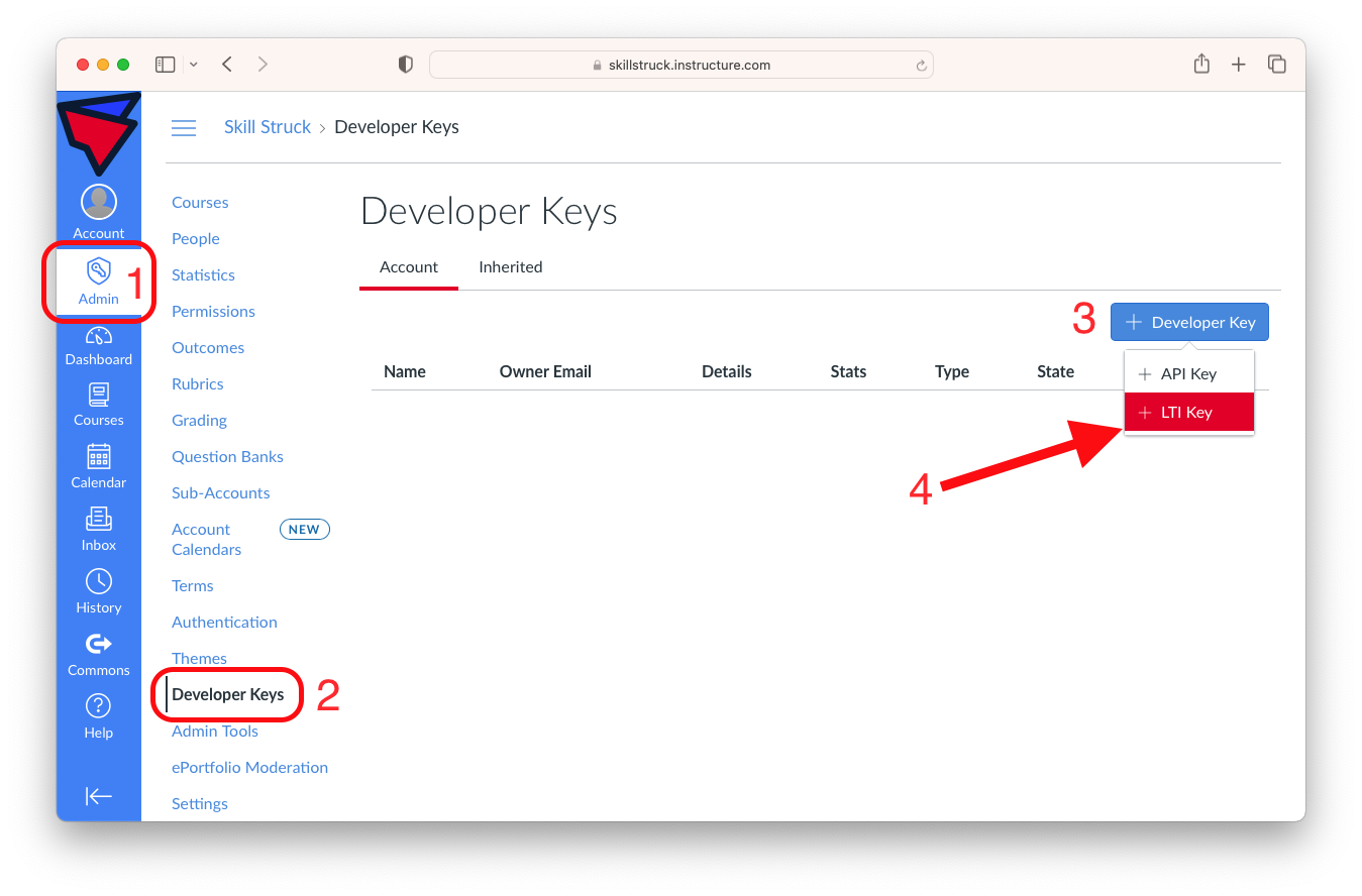 How to Set up the Canvas Integration With Skill Struck (For IT Team)
